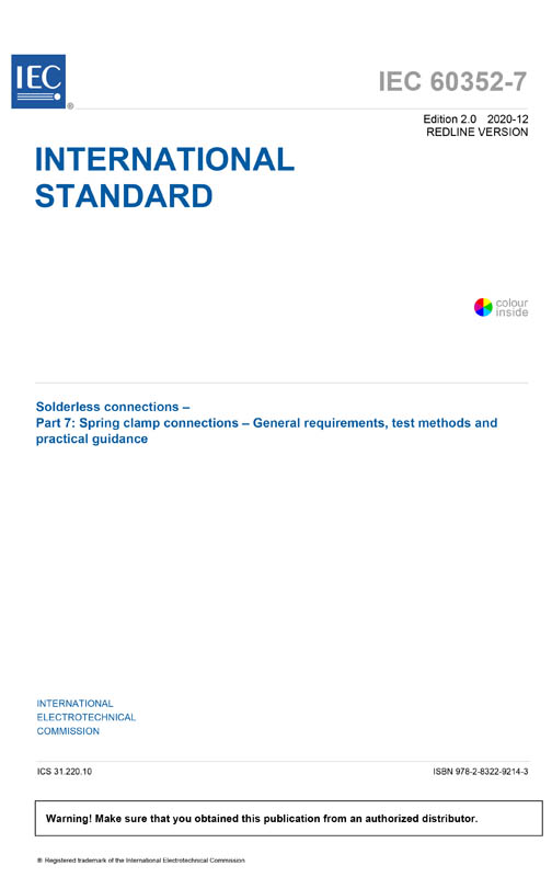Cover IEC 60352-7:2020 RLV